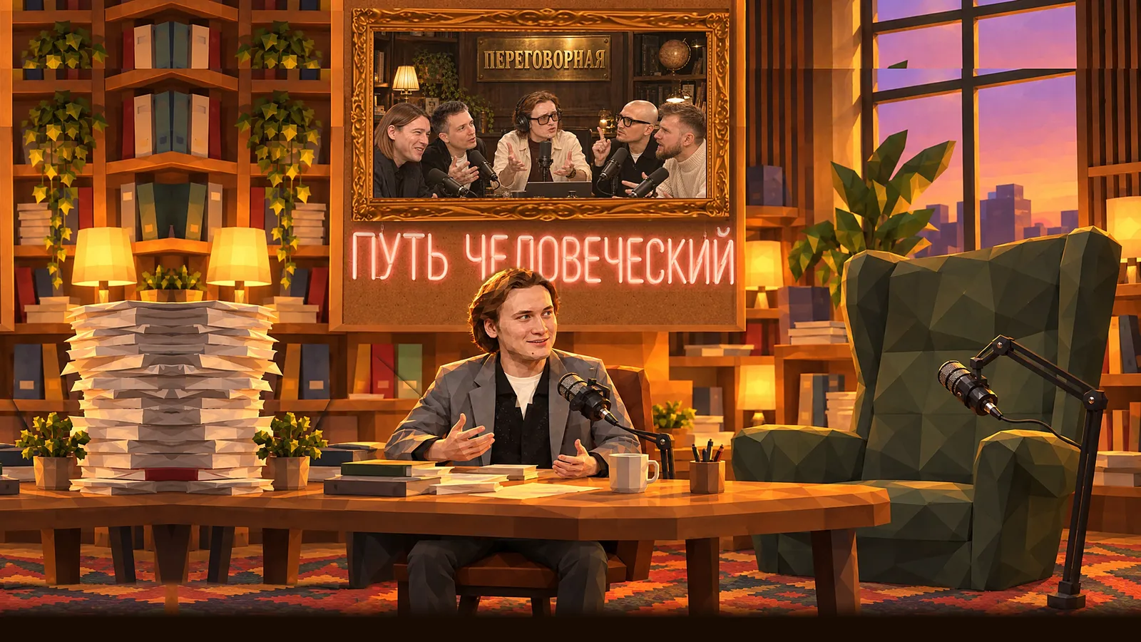 Nikita Smirnov in the studio of the podcast “The Human Path”